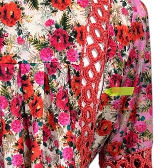 PQ Swim Leigh Tunic Desert Rose Size M/L Floral‎ Pink and Red Boho Dress - Picture 9 of 14